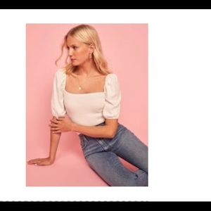 Reformation cream top! Size medium